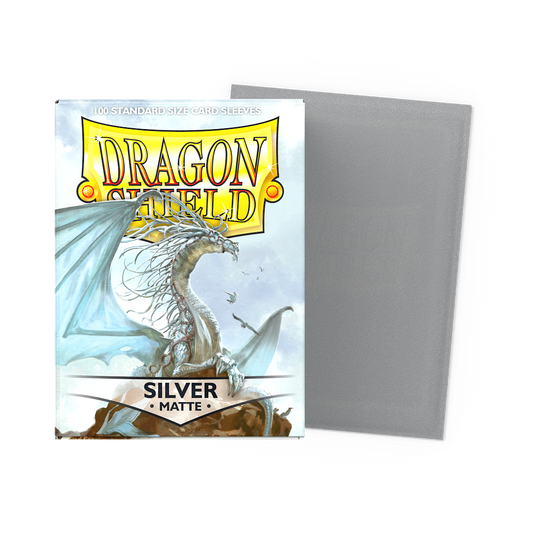 Dragon Shield Matte Sleeves - Silver - Standard Size (100)